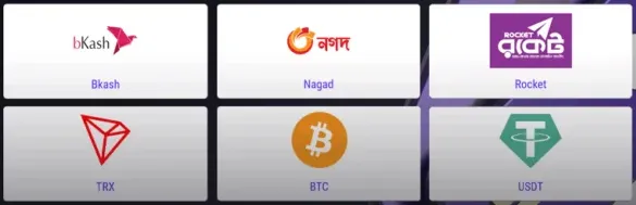 Supported cryptocurrencies